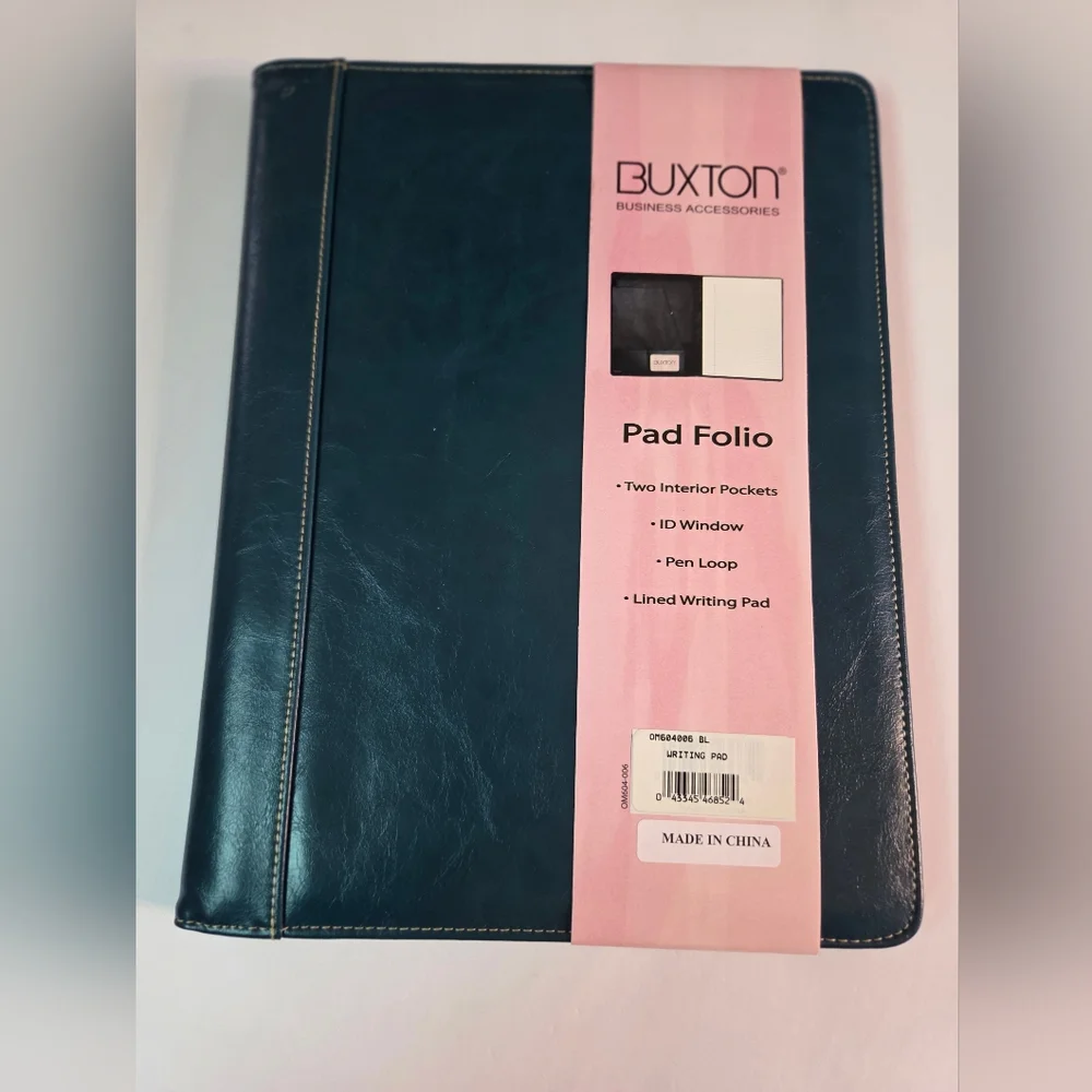 BUXTON Portfolio &  Pad Holder, Turquoise